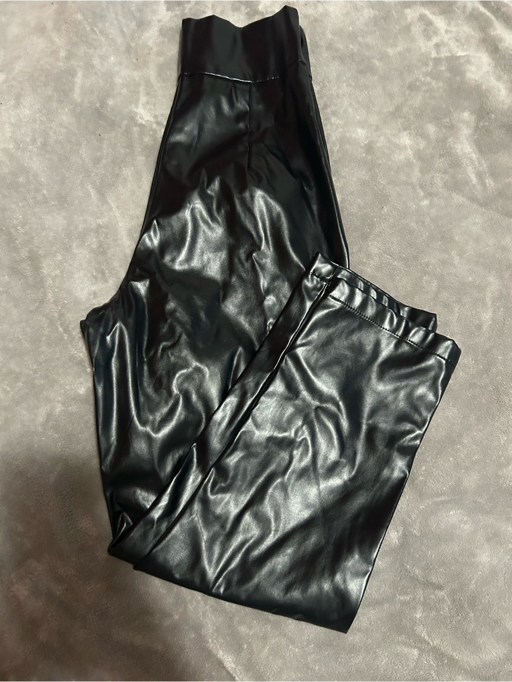 Women’s  Black Faux Leather Pants